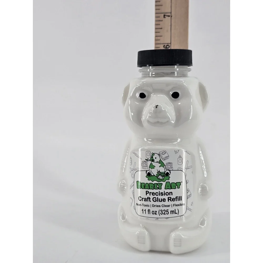 Bearly Art Precision Craft Glue Refill 11oz Bear Bottle Non-Toxic Dries Clear